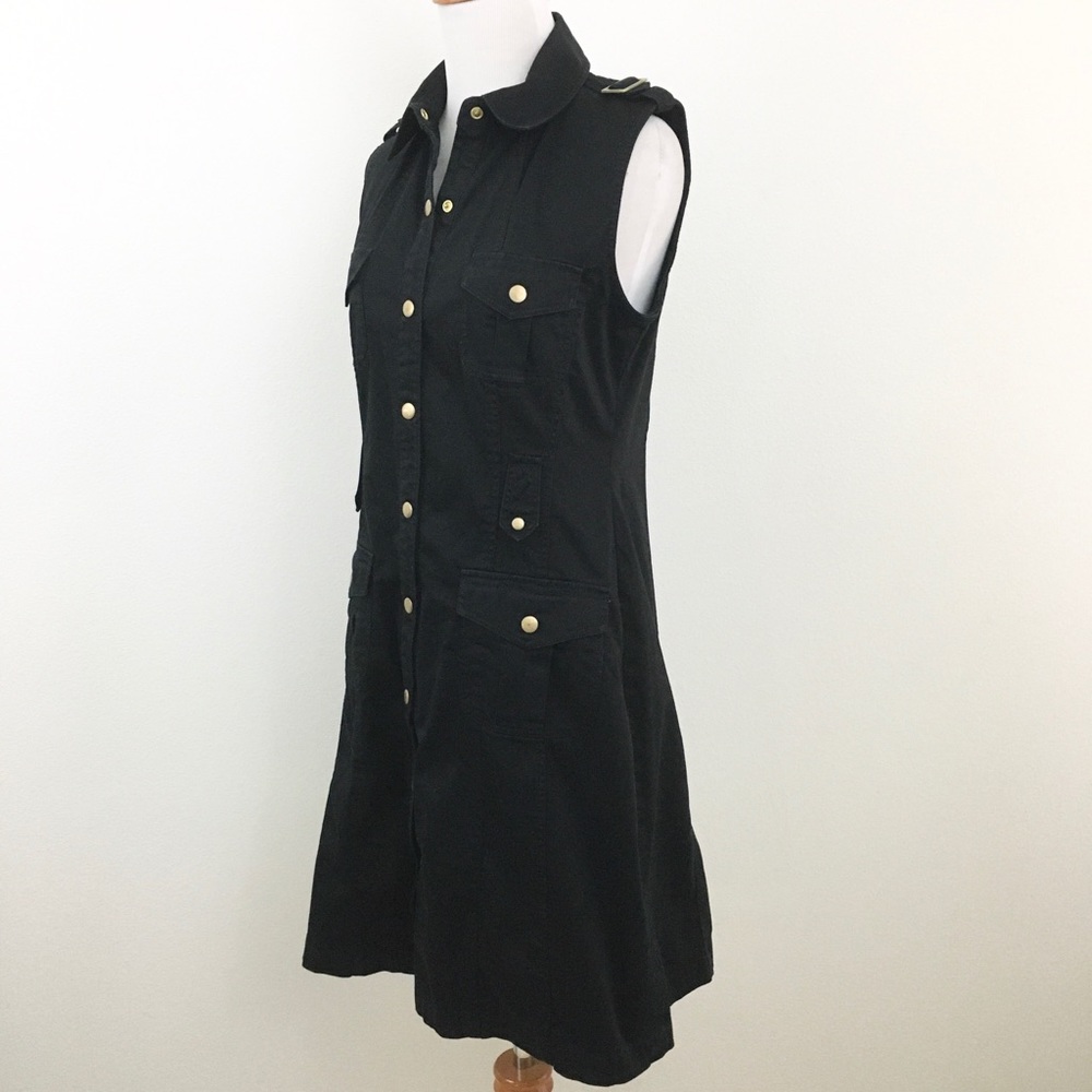 Calvin Klein | Black Sleeveless Safari Dress - Picture 4 of 8